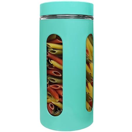 Blue Donuts Blue Donut 44oz Stainless Steel Storage Canister with Window Turquoise BD3927174